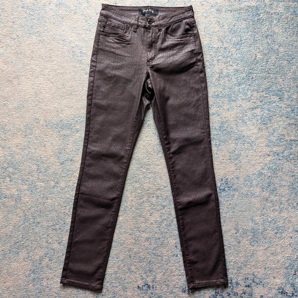 Joseph Ribkoff Brown Croc Print Slim Fit Pants Trousers 4